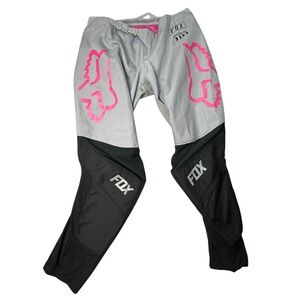 Fox Racing 180 Womens Size 10 Motocross Pants Gray Black Hot Pink MX Dirt Bike